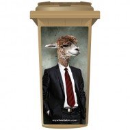 Funky Camel In A Suit & Tie Wheelie Bin Sticker Panel
